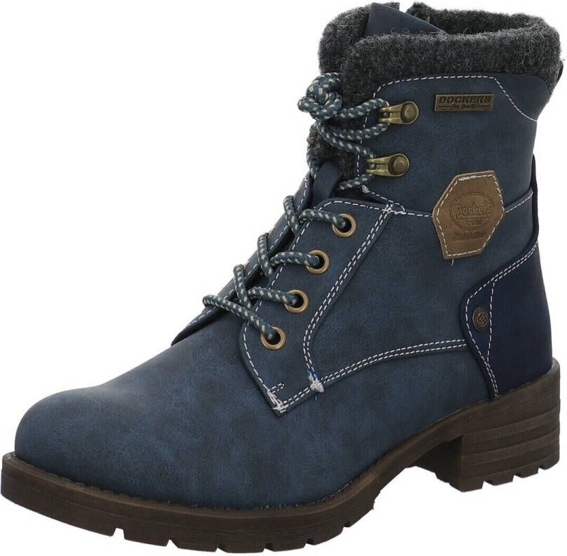 Dockers by Gerli Veterlaarsjes veterschoenen winterlaarzen met vilt aan de schacht