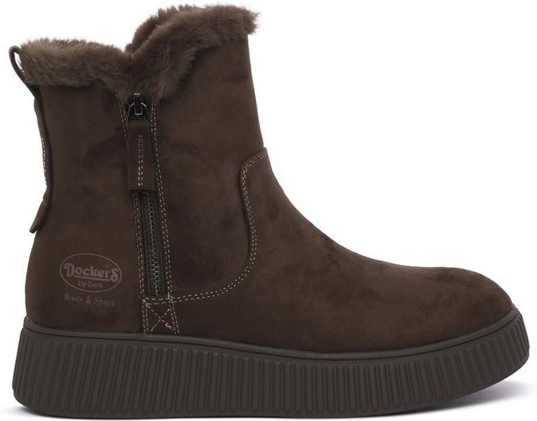 Dockers by Gerli Dockers dames enkellaarsjes donkerbruin 55KJ303