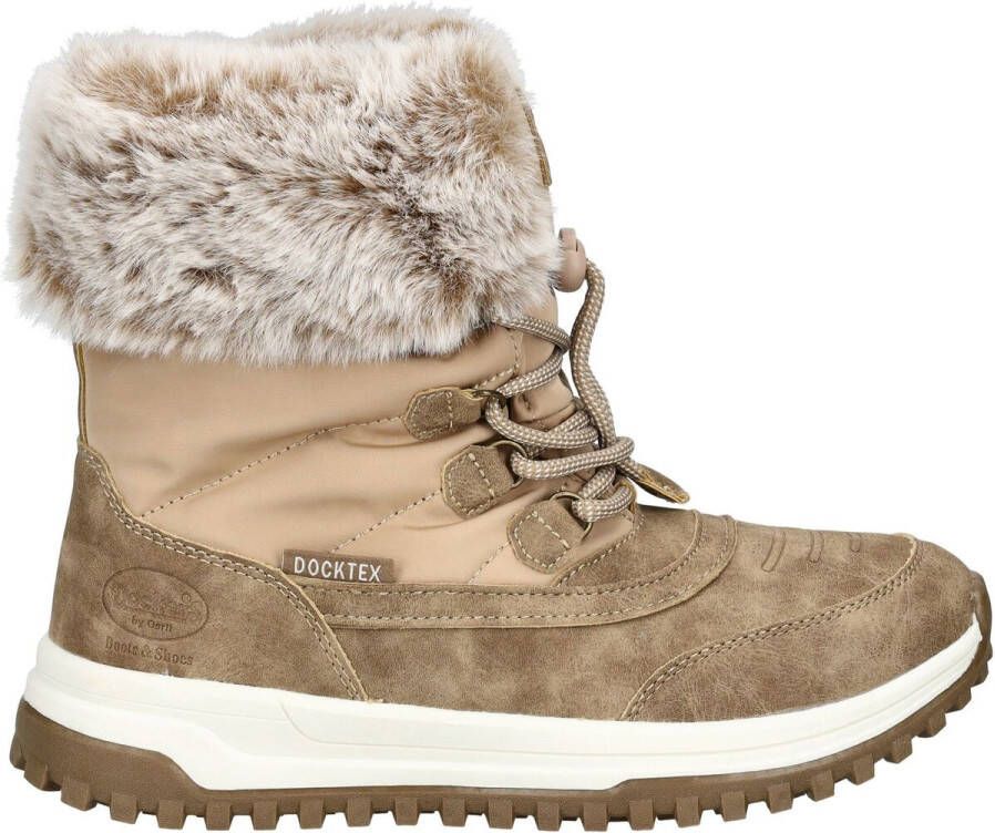 Dockers by Gerli Winterlaarzen sneeuwlaarzen veterschoenen met praktische trekkoord