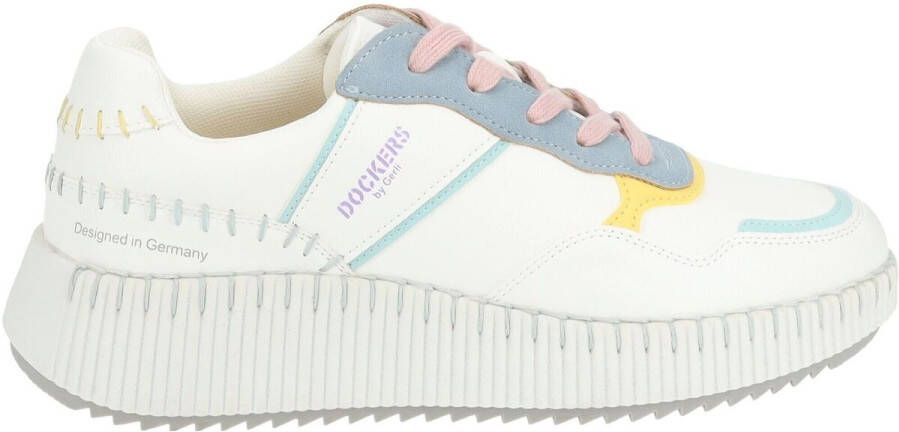 Dockers by Gerli Plateausneakers in coole kleurmix vrijetijdsschoen lage schoen veterschoen