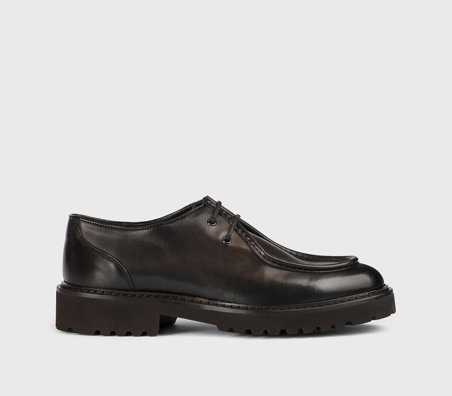 Doucal's Herenschoenen met veters van leer | donkerbruin Brown Heren