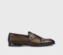 Doucal's Donkerbruine leren loafer met dubbele gesp - Thumbnail 2