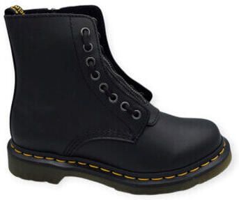 Dr martens Dr. Martens 1460 Pascal Front Zip Zwart Leer Veterboots Dames - Foto 14
