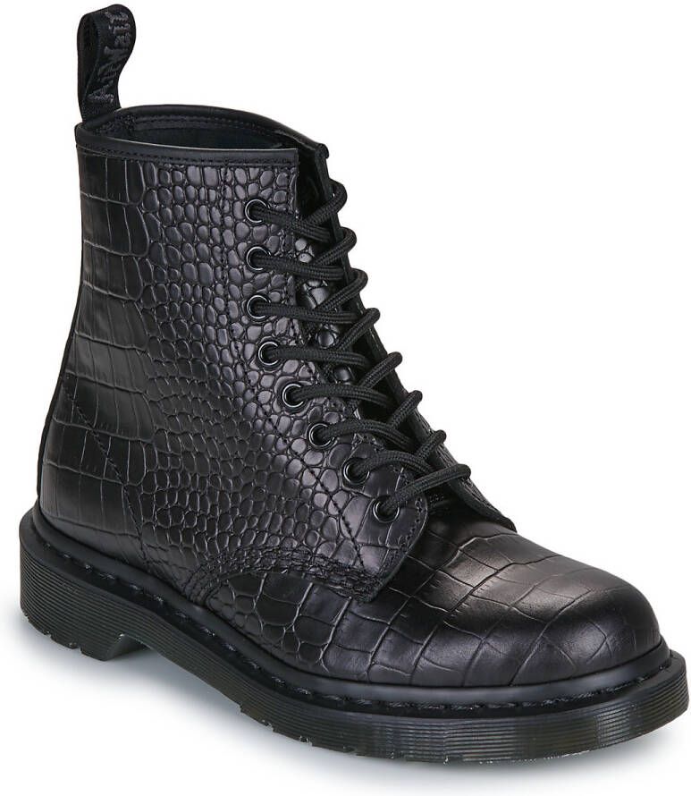 Dr. Martens Laarzen 1460 Croco 8 Eye Boot Black New Vibrance Croco