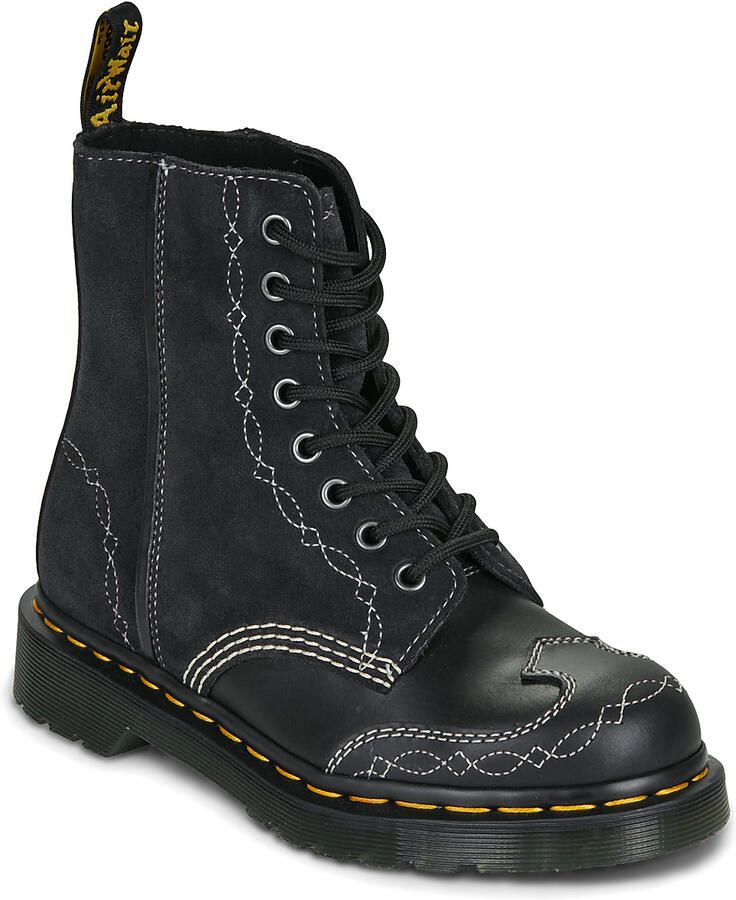 Dr. Martens Laarzen 1460 RODEO BLACK CLASSIC PULL UP+BRONX SUEDE
