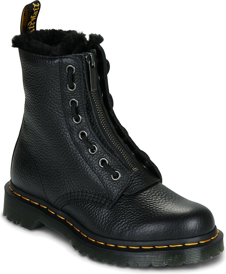 Dr. Martens Laarzen 1460 ZIP WL BLACK MILLED NAPPA