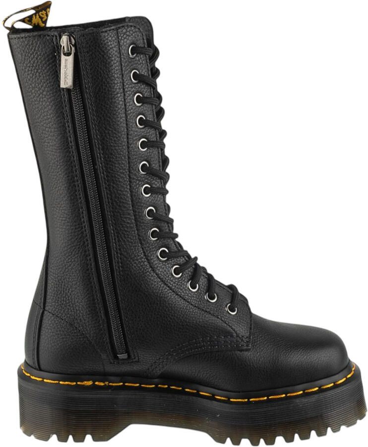 Dr martens 1B99 Quad hoge laars van zacht leer Zwart Leer Hoge laarzen Dames - Foto 3