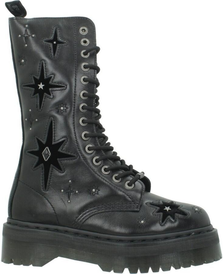 Dr. Martens 14-Eye Leren & Fluwelen Veterlaarzen - Foto 6