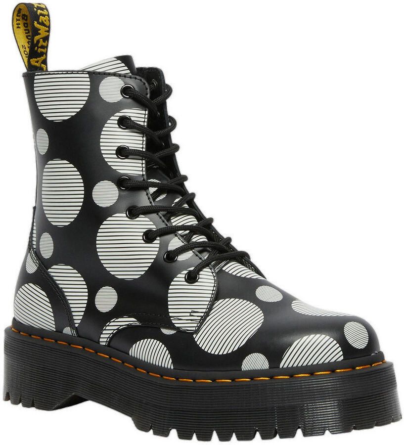 Dr. Martens Jadon Platform Polka Dot Zwart Wit Dames Veterboots Zwart Wit Kleur Zwart Wit - Foto 2