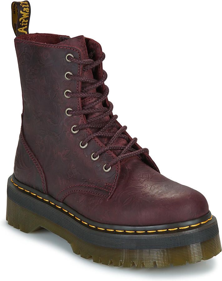 Dr. Martens Laarzen JADON EMBOSS FLORAL CHERRY RED CRAZY HORSE FLORAL EMBOSS
