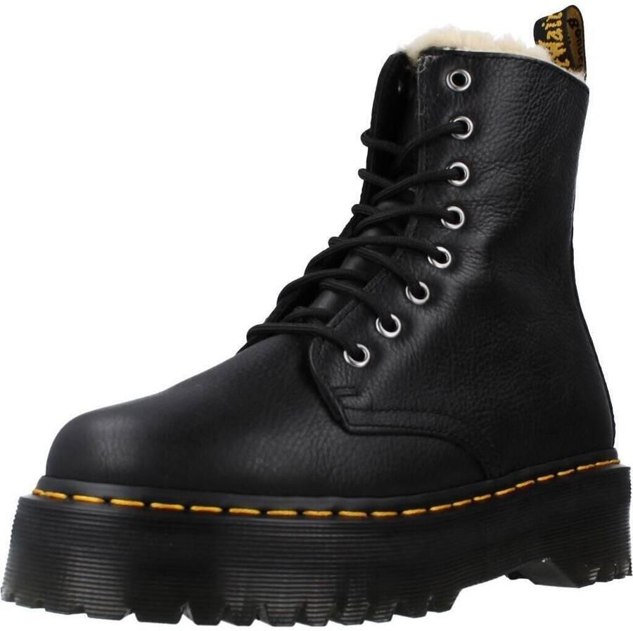 Dr. Martens 1490 BLACK VIRGINIA Hoge sneakersVeterlaarzenHoge sneakersVeterboots s veterschoenen s sneakersVrije tijd half-hoogHalf-hoge schoenen veterschoen sneakers Zwart - Foto 8