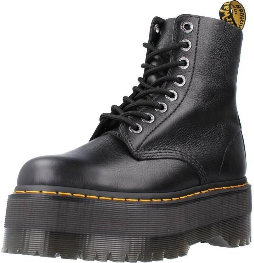 Dr. Martens Zwarte veterschoenen met hoge platform voor moedige vrouwen Black Dames
