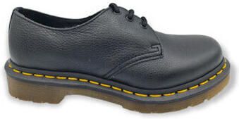Dr. Martens Iconische 1461 platte schoenen in zacht Virginia leer Black Dames - Foto 9