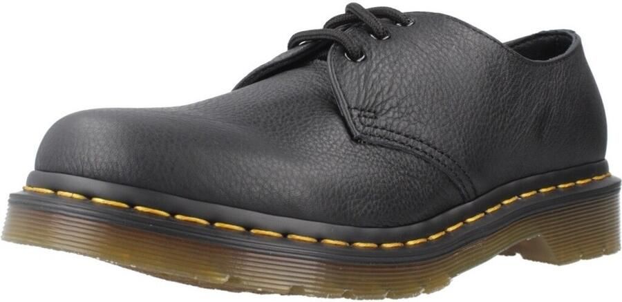 Dr. Martens Iconische 1461 platte schoenen in zacht Virginia leer Black - Foto 8