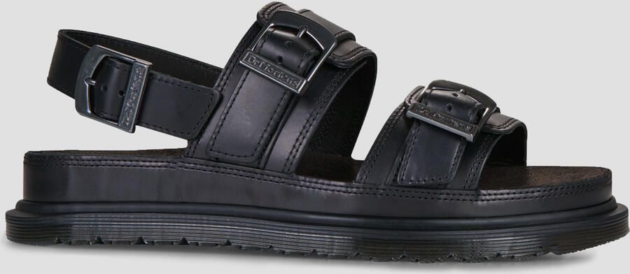 Dr. Martens Platte sandalen San Two Strap Sandal Black Orleans