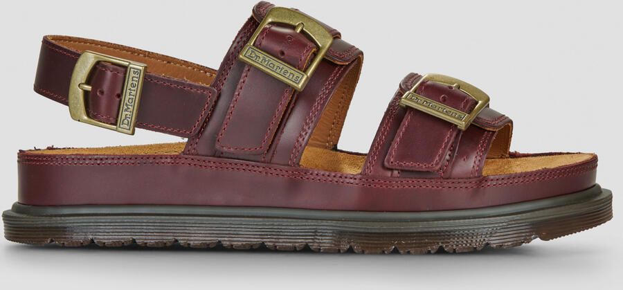 Dr. Martens Platte sandalen San Two Strap Sandal Cherry Red Arcadia