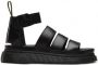 Dr. Martens Zwarte platte leren sandalen met verstelbare gespsluiting Black Dames - Thumbnail 2