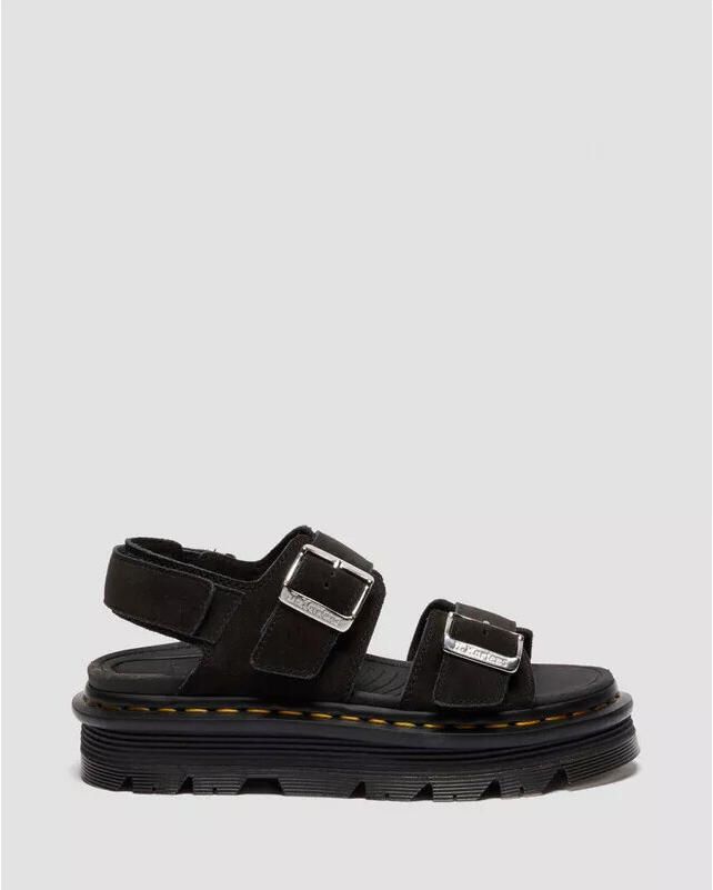Dr. Martens Sandalen met sleehak Zebzag Sandal Black Eh Suede 42689001 - Foto 2