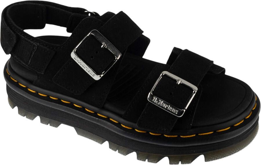 Dr. Martens Sandalen met sleehak Zebzag Sandal Black Eh Suede 42689001 - Foto 3