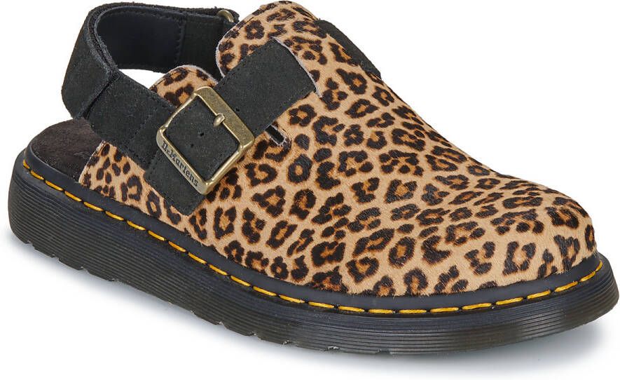 Dr. Martens Klompen Jorge II Mule Light Tan+Black Leopard