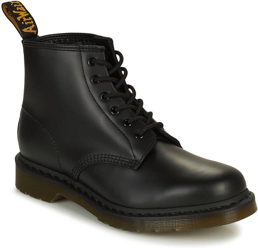 Dr. Martens Zwarte leren gevechtslaars met ritszak en 6 cm platform Black Dames - Foto 13