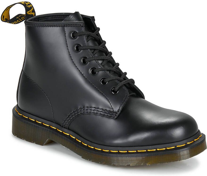 Dr. Martens Zwarte Leren Ronde Neus Laarzen - Foto 2