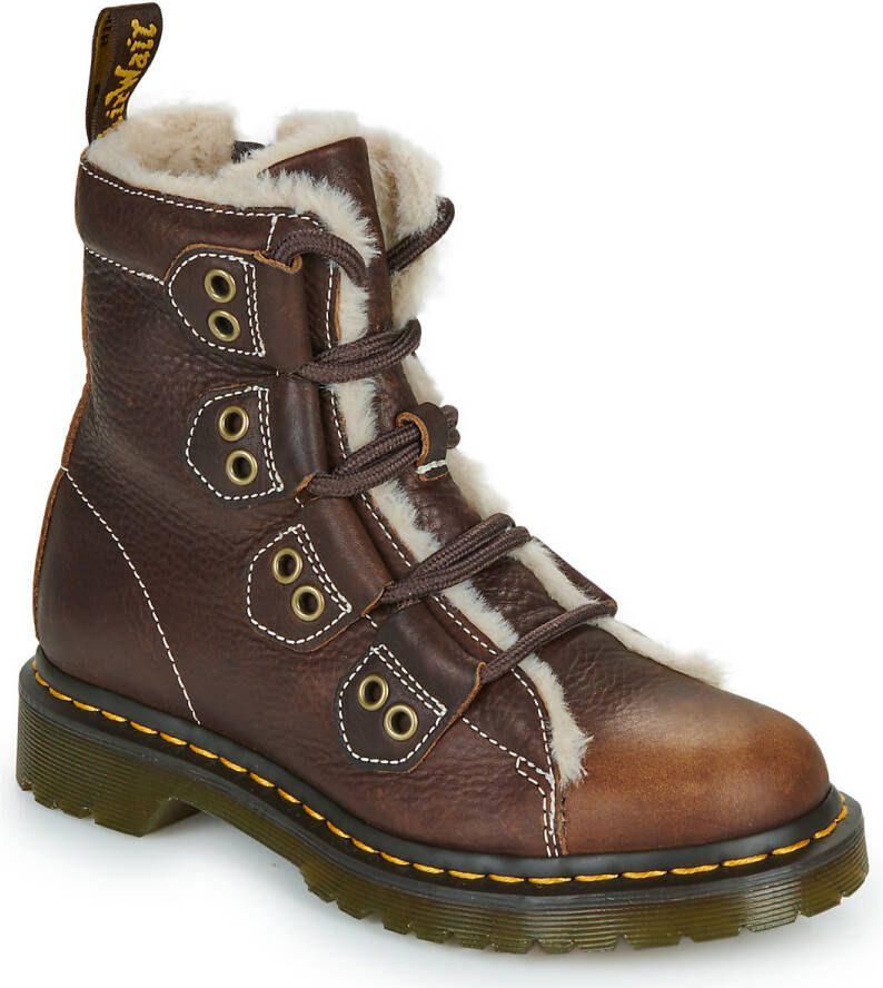 Dr. Martens Laarzen 1460 Lace to Toe Boot Dark Brown Grizzly