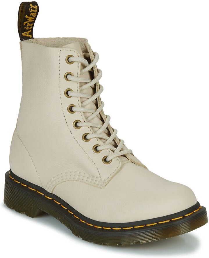 Dr. Martens 1460 PASCAL PARCHMENT BEIGE Volwassenen VeterlaarzenHalf-hoge schoenen Wit beige - Foto 9