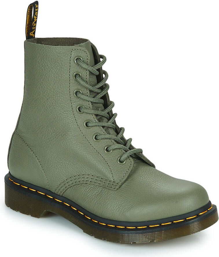 Dr. Martens Comfortabele Leren Laarzen Green Dames - Foto 3