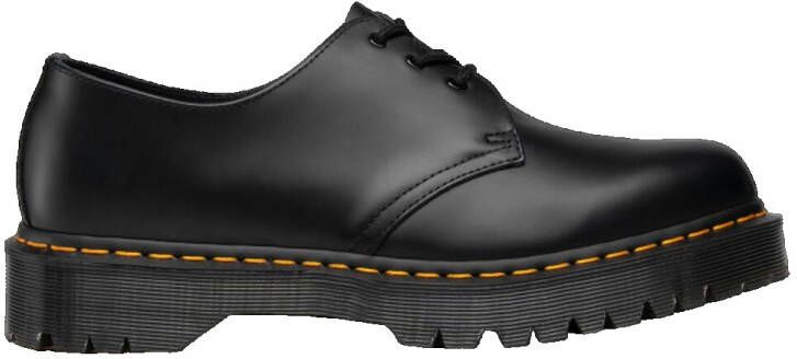 Dr. Martens 1461 Quad Smooth Leather Platform Schoenen Zwart Gepolijst Glad Black - Foto 2