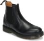 Dr. Martens Zwarte Leren Laarzen met Elastische Inzetstukken Black - Thumbnail 2