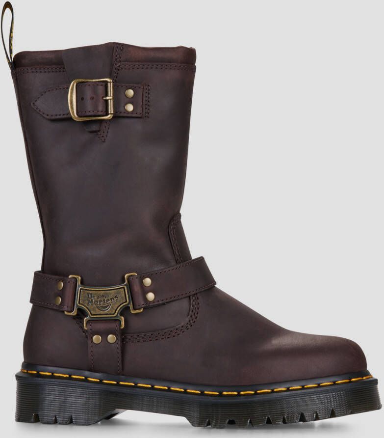Dr. Martens Anistone Hi leren bikerboots bruin - Foto 3
