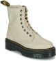 Dr. Martens Beige Leren Enkellaarzen met Dubbele Sluiting Beige Dames - Thumbnail 3