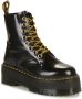 Dr. Martens Zwarte leren gevechtslaars met ritszak en 6 cm platform Black Dames - Thumbnail 3