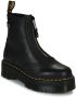 Dr. Martens Zwarte Plateauboots met Rits Gratis Verzending Black Dames - Thumbnail 2