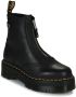 Dr. Martens Zwarte Plateauboots met Rits Gratis Verzending Zwart Dames - Thumbnail 2