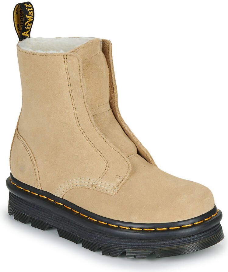 Dr. Martens Laarzen ZebZag Lace Less Laceless Boot Savannah Tan EH Suede