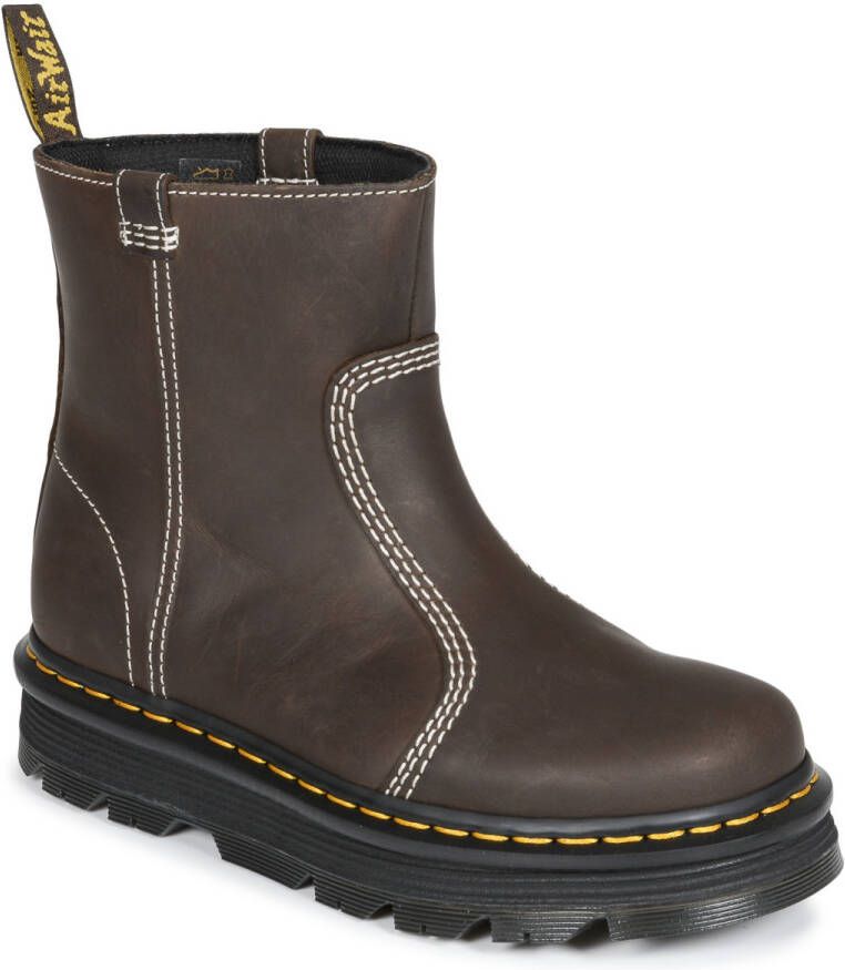 Dr. Martens Laarzen ZebZag Rigger Boot Dark Brown Wyoming - Foto 3