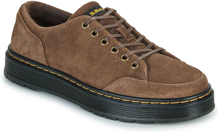 Dr. Martens Lage Sneakers Brookline 6 Eye 6 Eye Shoe Dark Brown Bronx Suede