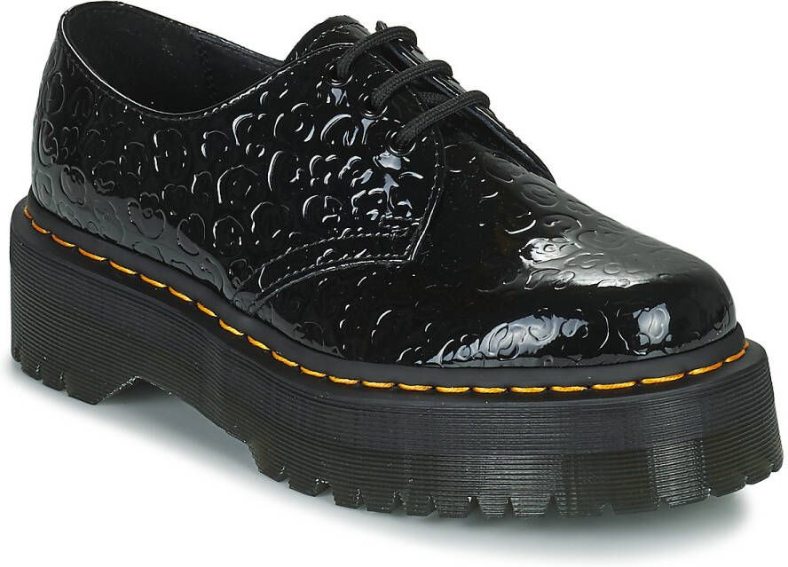 Dr. Martens Luipaard Emboss Platform Schoenen Black Dames