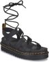 Dr. Martens Minimalistische leren sandalen met unieke veters en lichtgewicht EVA-zool Zwart Dames - Thumbnail 4