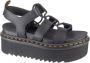 Dr. Martens Athena Leren Sandalen Lente Zomer Collectie Black Dames - Thumbnail 2