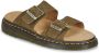Dr. Martens Olijfgroene Suède Sandalen met Gesp - Thumbnail 2