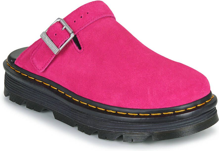 Dr. Martens Slippers ZebZag Mule Fuchsia Pink EH Suede
