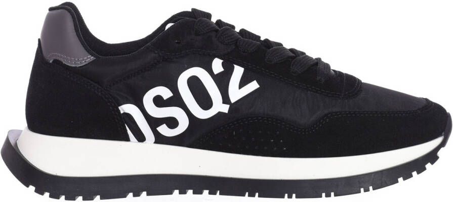 Dsquared2 Stijlvolle Lace-Up Low Top Sneakers Black Dames
