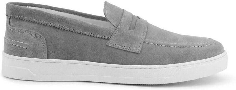 Duca di Morrone Italiaanse suède leren loafers met rubberen zool