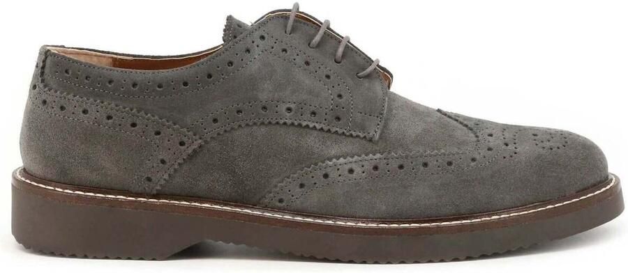 Duca di Morrone Suède Schoenen met Laseruitsnijding voor Mannen