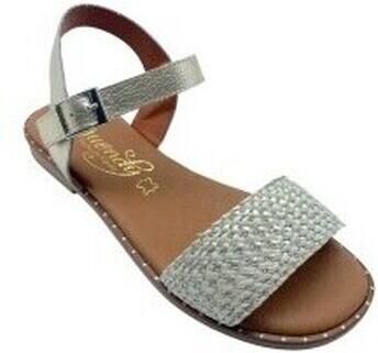 Duendy Platte sandalen Sandalia señora 4087 oro