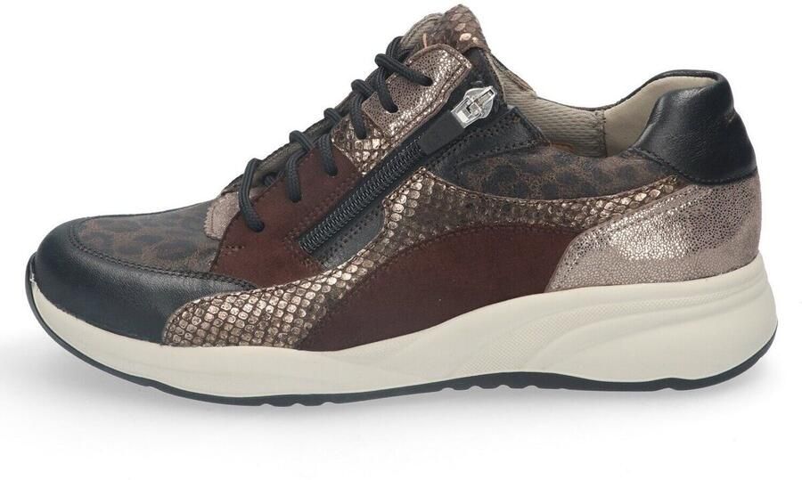 Durea 6318.608.2264 Zwart taupe d. bruin sneaker K-wijdte - Foto 4