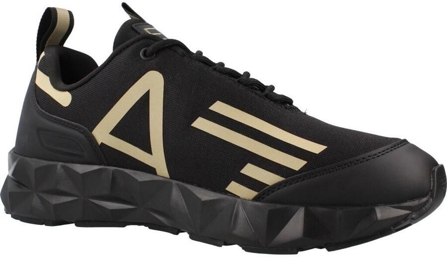 Emporio Armani EA7 Zwarte Casual Textiel Sneakers met 4cm Rubberen Zool - Foto 7